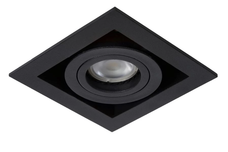 Lucide CHIMNEY - Recessed spotlight - 1xGU10 - Black - turned off